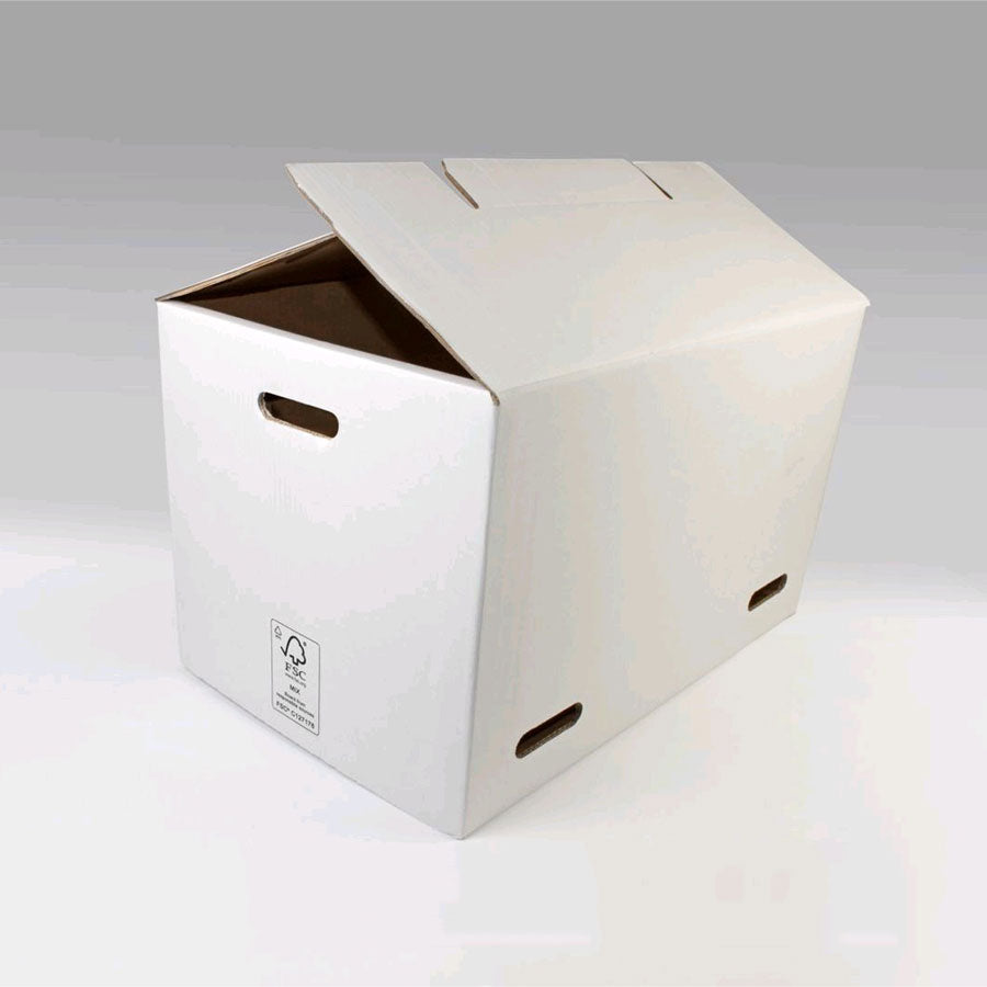 Hvide Flyttekasser 588 x 381 x 372 mm, BC